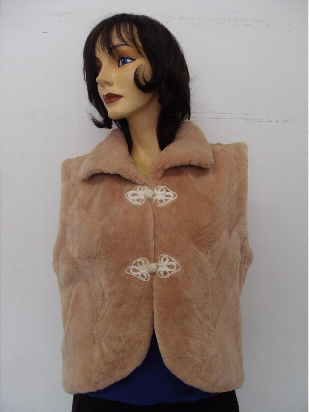 Brand New Pink Sheared Beaver Fur Vest Women Woman Size 6 Small